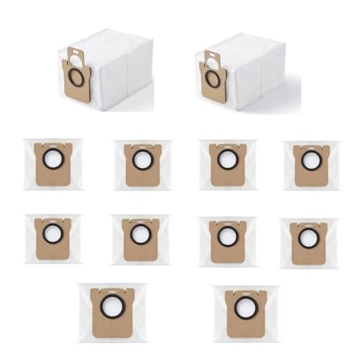 Pacote com 12 sacos de vácuo reutilizáveis MODRIAN saco de filtro de poeira compatível com Xiaomi Mijia Omni B101CN C102CN Robot X10+(B102GL) Aspirador X10+ acessórios de peças de aspirador de pó
