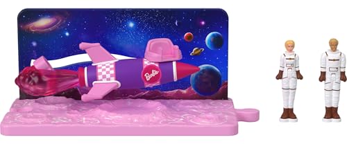 Barbie Mini BarbieLand The Movie Vehicle Collection, Includes 2 1.5-inch Dolls & Vehicles Inspired by The Film