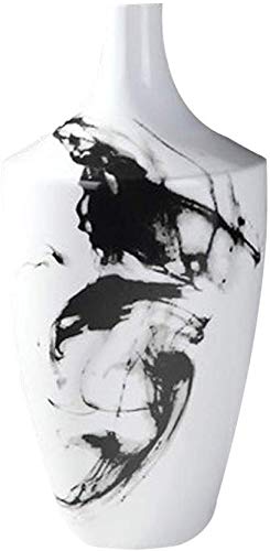 Vase en céramique MU peint à la main style encre de Chine art moderne