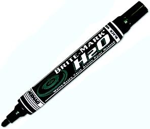 BRITE-MARK H2O Valve-Action Water Based Permanent Paint Marker Black