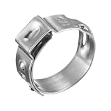 für Schellen Einohr-Schlauchstahl 714 mm, 10 Stück, Pex-Klemmringe für Rohre für Rohre und Armaturen, 360° für Design mit schmalem Band, Edelstahl, stufenlos, konzentriert (9 mm)