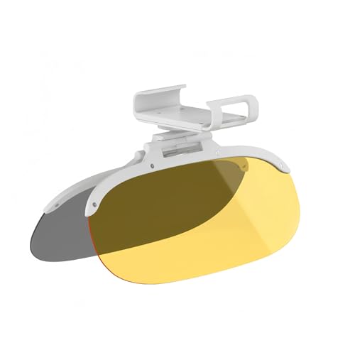 qiyue 車両用サンバイザー昼夜兼用UVカット偏光レンズ360°回転アンチグレア反射光対向車アンチグレア・ワンタッチ装着全車種対応SUV/ミニバン/ワゴン