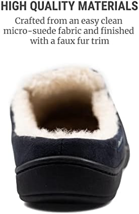 Padders Tom Mens Wide Fit Slip on Memory Foam Slippers - Soft Textile Upper and Open Back Design with Wide G Fitting for Extra Room and Ultimate Comfort