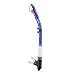 Aegend Dry Snorkel Blue, Easy-Breath Free Diving Snorkel for Snorkeling Scuba Diving Freediving Swimming, with Top Dry Valve and Food-Grade Silicone Mouthpiece for Adult Youth