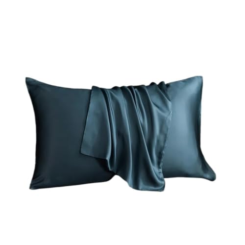 Housse de coussin en soie 51x76 cm : taie d'oreiller literie kaki uni - 4
