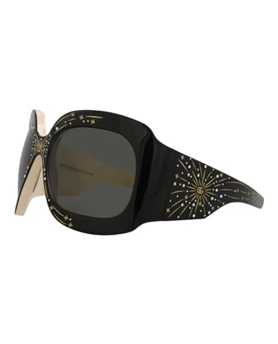 Gucci Shield/Wrap Sunglasses Black Black Grey Luxury Eyewear Made In Italy Acetate Frame Designer Fashion for Everyday Luxury2