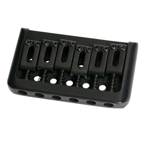 RuiJOTWAT Non-tremolo Electric Guitar Hardtail Hard Tail Bridge Saddle for 6 String Guitar Black