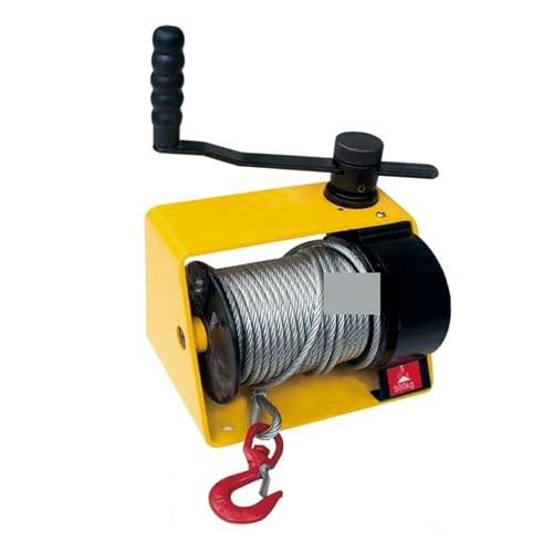 Heavy Du - Cabrestante manual de 1000 kg, 1T-3T para remolques automotrices, fuerte fuerza de tracción y cable fiable de 35 m