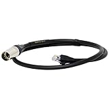 SIRS-E Heavy Duty DMX XLR 5 Pin Male to RJ45 Male 3Ft Cable Adapter for LED Lighting DMX512 Decoders