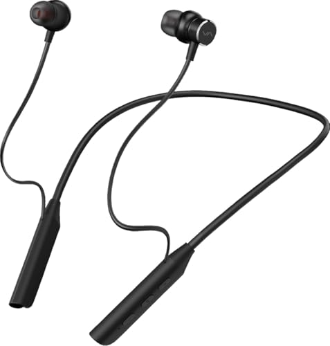 Image of VIDA NeckBlaze V10, Wireless in-Ear Neckband, 40Hrs Playtime, Dual Pairing, Magnetic Hall Sensor, BT v5.4, Type-C Fast Charging, 10mm Drivers, HD Calls with in-Built Mic (Black)