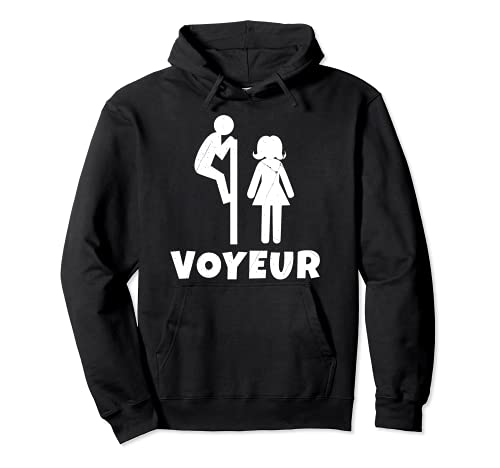 Funny Voyeur WC Toilet Male Peeping Guy Pullover Hoodie