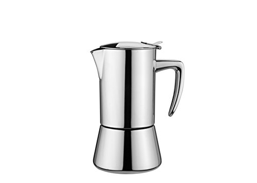 Kaufgut 121901 Miss Diamond - Cafetera de acero inoxidable para 2 tazas