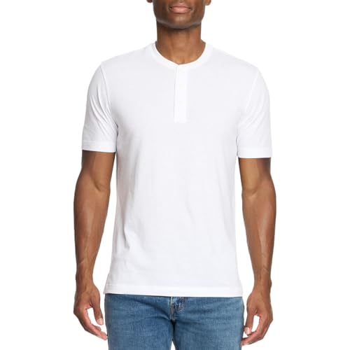 Weatherproof WP 2 Pack Short Sleeve Henley Mens Shirts, Mens Shirts Casual, Lightweight Tee2