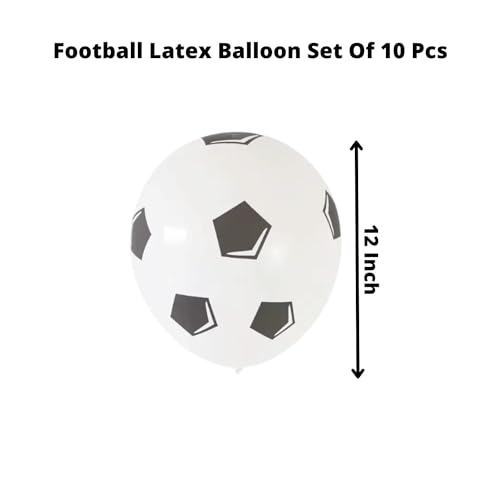 Image of Party Decorz Football Print Latex Balloon Set Of 10 pcs For Kids Football Theme Birthday Party Decoration, Surprise Party