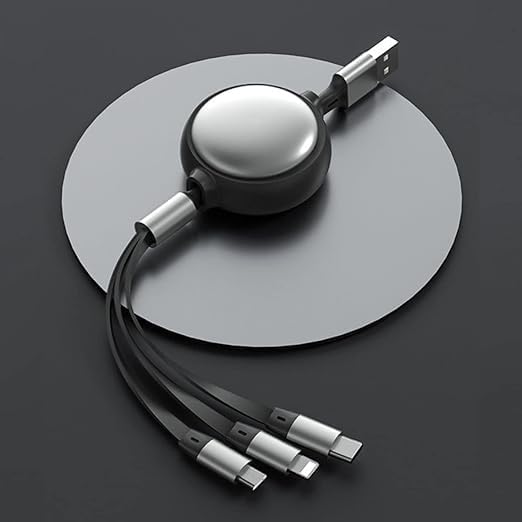 EXOMOON 3 in 1 Charging Data Cable, 100W Flexible Super Fast Charging Cable, 1.2 MTR Line Length Cable Ninja Gadgets, USB to Type C Pin, Android Pin, ios Pin For Car Home - Multicolor (B0CRKLPWXY) Amazon Price History, Amazon Price Tracker