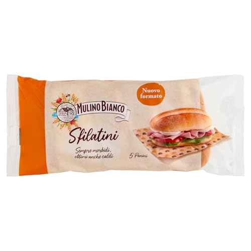 Mulino Bianco Sfilatini Grano Tenero, con Olio di Girasole e Lievito Madre, Confezione da 5, 300 gr