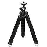 【Tamaño compacto y fácil de viaje】 Pequeño trípode ligero y diseñado para ser fácilmente empaquetado en una bolsa de equipo, bolso o mochila, este exclusivo trípode para cámara es un profesional de la fotografía dependiendo de la toma de fotos remota y de los viajes al aire libre.