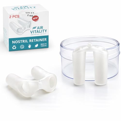 Smart Grip Nostril Retainer Kit (2 Different Sizes 6–7 Set) – 2 Silicone Nose Retainers with Case & Wipe – Easy Insert & Removal Nose Retainer, Soft Silicone Nasal Support, Comfortable Fit