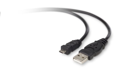 Belkin Pro Series USB-A to Micro USB-B Cable with Gold-Plated Contacts (Black, 6 Feet)