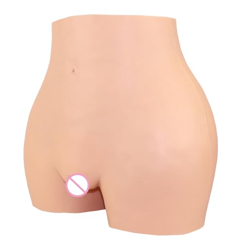 Silicone Fake Butt Pants Hip Enhancer Apparel Male to Female Silicone Panties for Crossdresser Transgender Drag Queen Yellow4