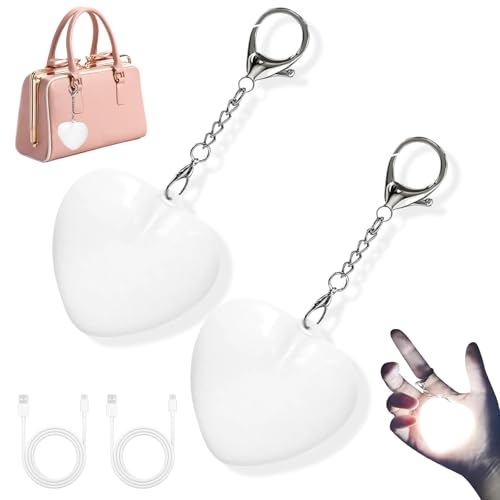 xinrongda Luce da Borsetta Donna, Lampada ricaricabile con sensore per borsa, luce per borsa, lampada portatile da borsa per, lampada a forma di cuore con sensore automatico per borse interne