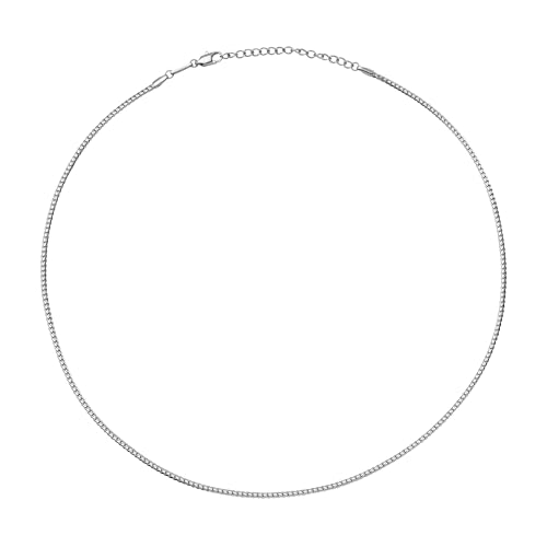 Breil, Collezione Holt, Collana Uomo in Acciaio, Catena Snake in Acciaio Lucido, Chiusura a Moschettone, Lunghezza Regolabile
