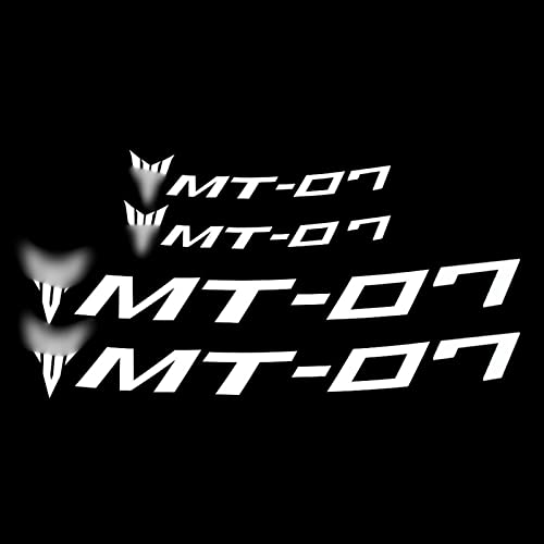 Autocollants jante réfléchissants Yamaha Mt07 blanc visibilité moto