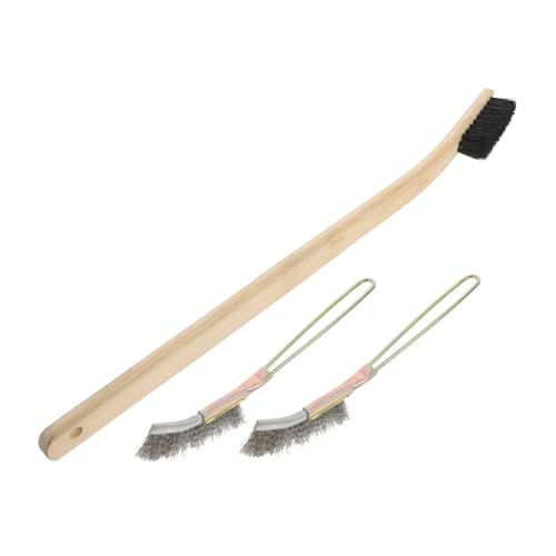 BCOATH Birdcage Brush Set Parrot Cage Accessory Wooden Handle Soft Bristles Bird Cage Cleaning Supplies