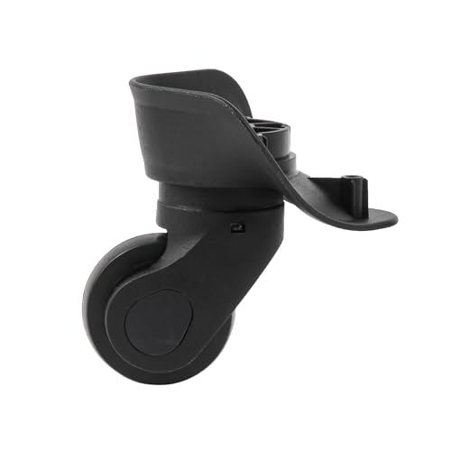 BQLZR Black Luggage Wheels Replacement Plastic Left & Right Swivel Luggage Suitcase Caster Wheels with 4 Holes,Hole Pitch (1.3"/1.54"/1.77"/1.18") 360 Degree Rotation