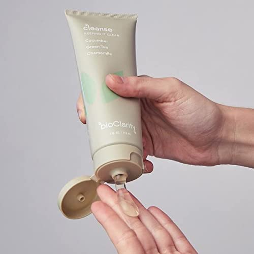 Miniatura 3 de BioClarity Limpiador facial  100% vegano, lavado suave con pepino, té verde y manzanilla, para pieles grasas sensibles. Ingredientes naturales (4