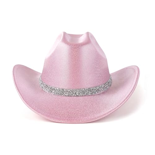 Image of Cowboy Hat for Women Bling Diamond Party Disco Cowgirl Hat