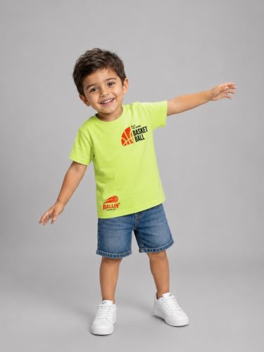 Image of Kidbea Bamboo Unisex Kids T-Shirt Ultra-Soft Premium Half Sleeve Graphic Tee for Boys & Girls, Casual Summer Wear for Toddlers & Kids