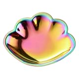 BLULILY Stainless Steel Shell Jewelry Holder Rustproof Organiser Tray for Rings Earrings Necklaces Fashionable Accessory Holder