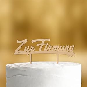 Dankeskarte.com Cake Topper Zur Firmung – für die Torte zur Firmung – Holz – XL – Tortenaufsatz, Kuchen, Tortendeko…