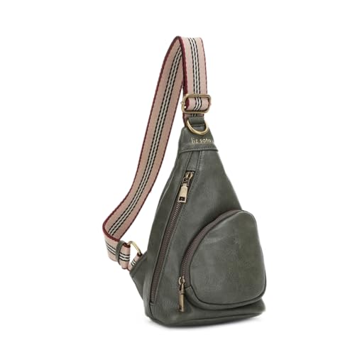 Liz Soto Lori Sling Bag for Women - Chest Bag for Women, Vegan Leather Travel Sling Bag, Small Sling Backpack Purse