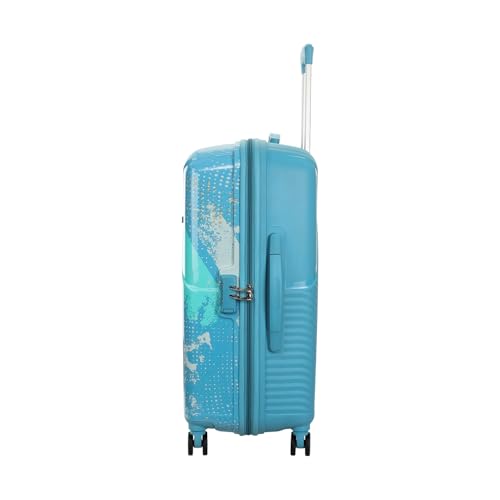Image of Kamiliant by American Tourister ATHER|Printed Check-In Trolley Bag Medium Size (68 cms) for Travel| Hard Case Polypropylene (PP) Suitcase|360 8-Wheel Spinner Luggage Trolley|Combination Lock|Sea Blue