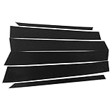 MasYosh 6pcs Türfenster -Säulenverkleidung, Heller Schwarzer 4D -PC -Hochglanzersatz mit Doppelseitiger Klebstoff für Mercedes M Class 2006 2011 W164 ML Klasse
