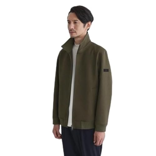 [タケオキクチ] JUST ONE LAYER ダウンファブリック ジップアップ リブ ブルゾン カーキ（027） 02（M）