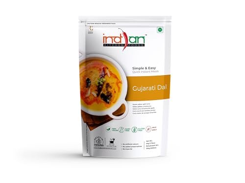 Image of Indian Kitchen Foods Instant Gujarati Dal - Freeze Dried, Gluten-Free, Ready-to-Eat Indian Vegan Meal - Pack of 3