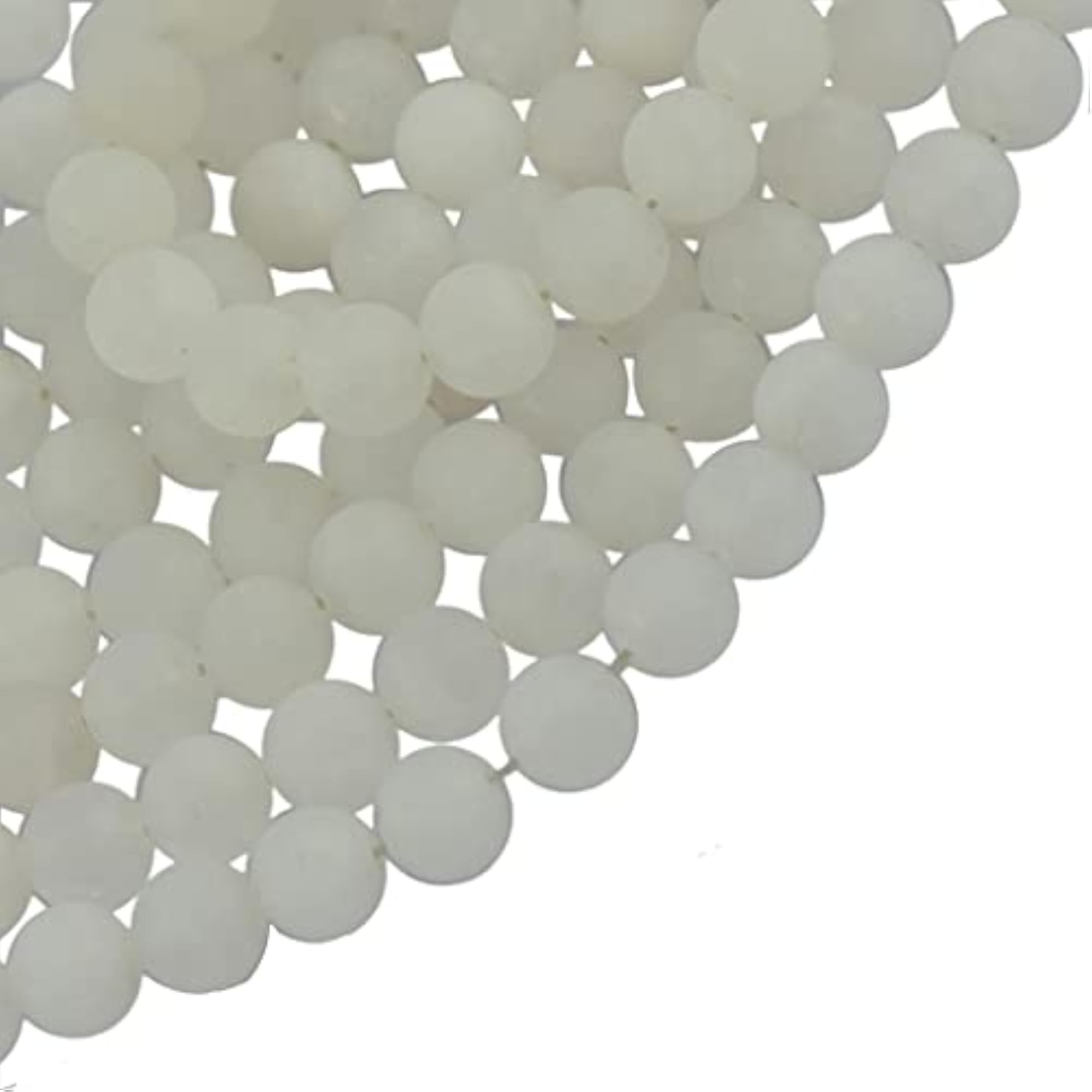 Natural White Jade Gemstone Loose Beads for Jewellery Making