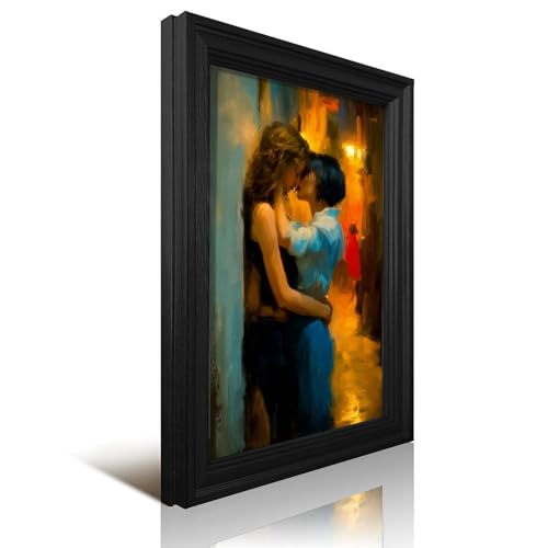 Reccmeny Two Female Lovers Embracing Dark Alley Wall Art Canvas