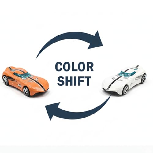 Image of GENIE'S TOY BUS Color Changing Die-Cast Racing Car I 1:64 Scale Temperature Sensitive Paint Sports Car I Change Color with Water I Kids Collectible Toy for Ages 3+ I Best Birthday Gift for Kids