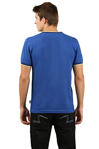 Image of ZEBU Men's Half Sleeve Cotton Henley Neck Tshirt with bio wash (Pack of 1).