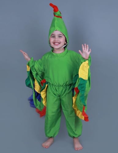 Image of BookMyCostume Parrot Bird Kids Fancy Dress Costume 2-3 years