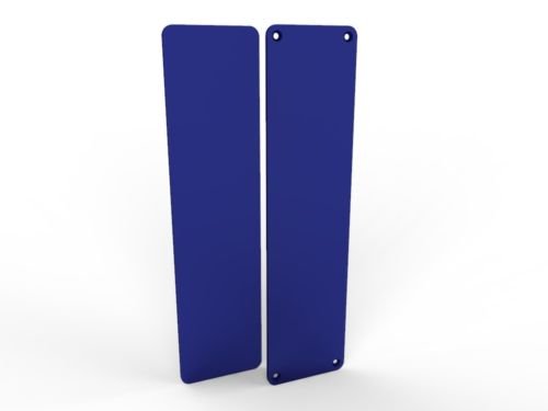 Door Push Finger Plate Protector Acrylic Panel with Screw Holes (350x75mm, Translucent Blue)