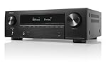 Denon AVR-X1800H Dab Amplificateur AV Home Cinéma 7.2 Canaux, 175W, HDMI 8K, HEOS Multiroom, Dolby Atmos, DTS:X, Dab+, Bluetooth, Wi-FI - Noir
