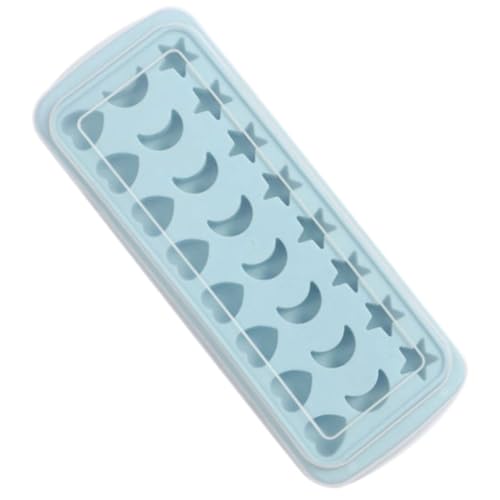 Bandeja de silicona para cubitos de hielo azul con formas miniatura 1