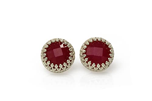 Boucles d'oreilles en jade et argent sterling Anémone pour mariée