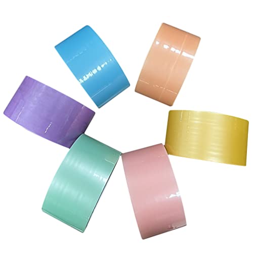 TOYANDONA 6 rolos de fitas adesivas fitas coloridas fitas pegajosas DIY Fitas de bola pegajas de fid