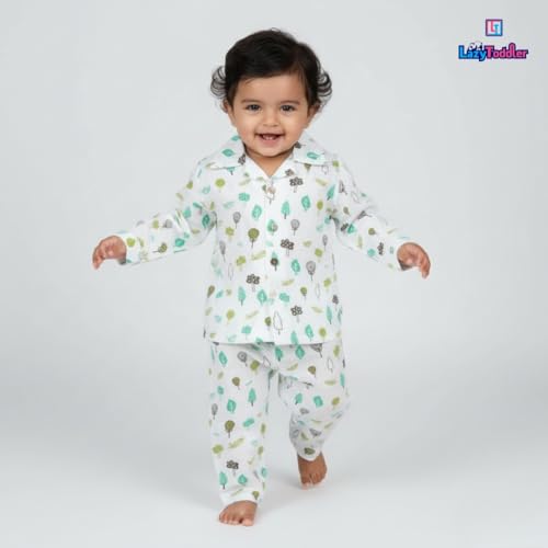 Image of 100% Cotton Muslin Pant Shirt Set | Ultra Soft Breathable Toddler Outfit | Summer Wear Kids Clothing | Skin Friendly Comfortable Fit | SIZE | PRINT